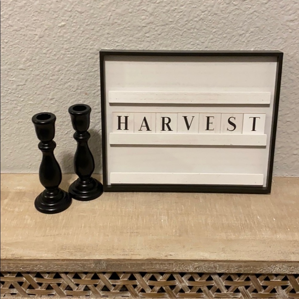 Letter Board & Candle sticks